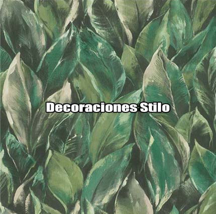 DSMAD035L - Papel Pintado Hojas Verde y Beige