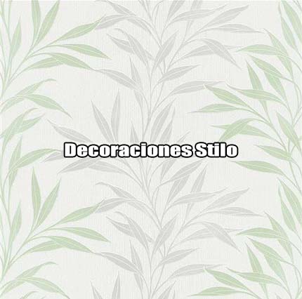 DSMER448I25 - Papel Pintado Hojas Verde y Gris