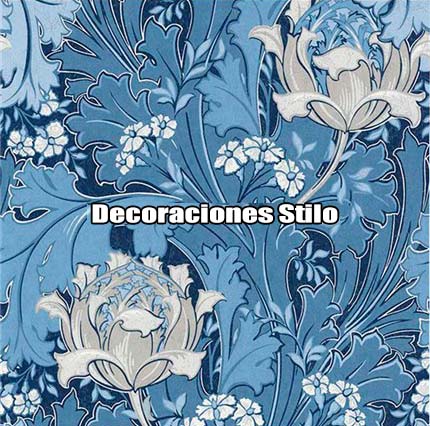 DSOXF84066319 - Papel Pintado Flores Beige, Blanco y Azul