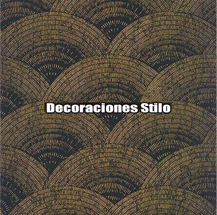 DSOXF84099515 - Papel Pintado Geométrico Dorado y Negro
