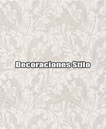 DSOXF84110208 - Papel Pintado Flores Blanco, Dorado y Gris