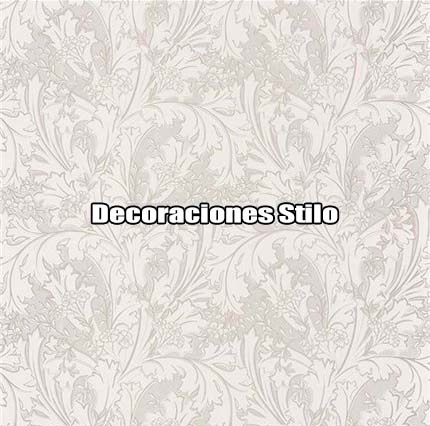 DSOXF84110208 - Papel Pintado Flores Blanco, Dorado y Gris
