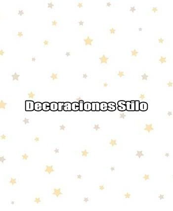 DSPIP013L - Papel Pintado Infantil Amarillo, Marron y Blanco Roto Estrellas