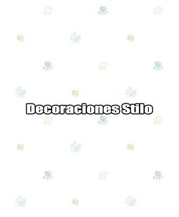 DSPIP020L - Papel Pintado Infantil Verde, Beige y Blanco Roto Huellas