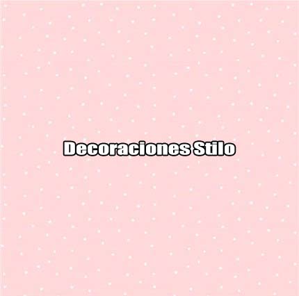 DSPIP023L - Papel Pintado Infantil Blanco Roto y Rosa Lunares