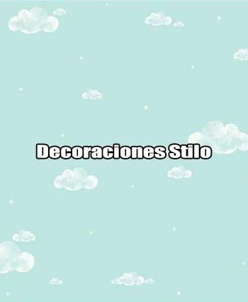 DSPIP074L - Papel Pintado Infantil Blanco Roto y Verde Nubes