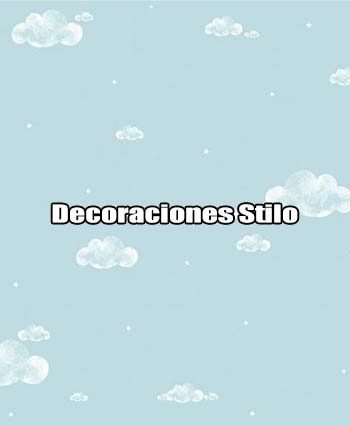 DSPIP079L - Papel Pintado Infantil Blanco Roto y Azul Nubes