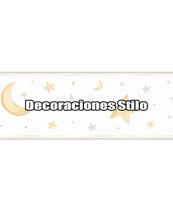 DSPIPC-0L11P - Papel Pintado Infantil Amarillo, Marron y Blanco Roto Estrellas