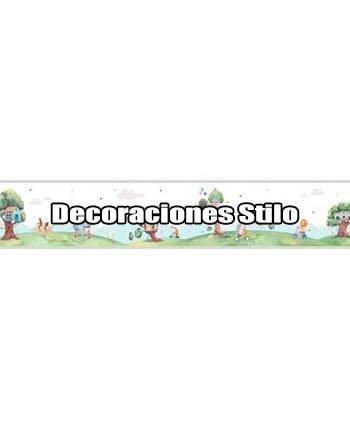 DSPIPC-0L72P - Papel Pintado Infantil Multicolor y Blanco Roto Animales