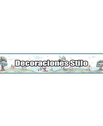 DSPIPC-0L77P - Papel Pintado Infantil Multicolor y Blanco Roto Animales