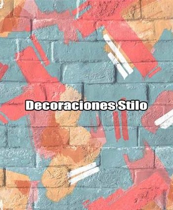 DSPOP29 - Papel Pintado Original Salmon, Morado y Beige Graffiti