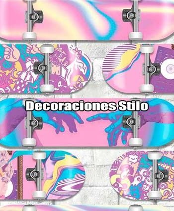 DSPOP35 - Papel Pintado Original Multicolor y Gris Patinetes