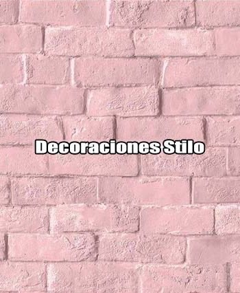 DSPOP40 - Papel Pintado Original Gris y Rosa Ladrillo