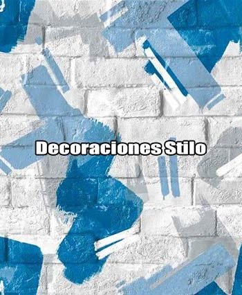 DSPOP46 - Papel Pintado Original Azul y Gris Graffiti