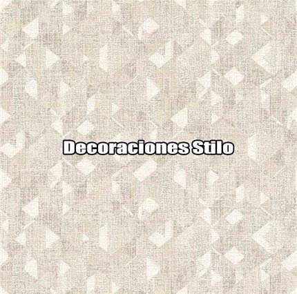 DSPRA029L - Papel Pintado Geométrico Beige y Blanco Roto