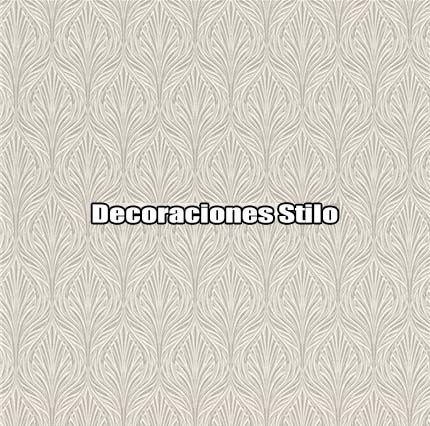 DSPRA052L - Papel Pintado Hojas Blanco Roto, Beige y Brillo