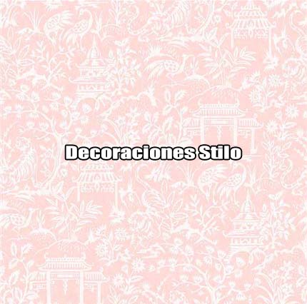 DSSEC150SH22552 - Papel Pintado Animales Blanco Roto y Rosa