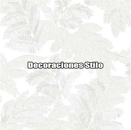 DSTHE288L10 - Papel Pintado Hojas Marron, Blanco Roto y Beige