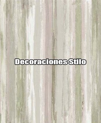 DSTXM244L35 - Papel Pintado Rayas Verde, Marron y Beige