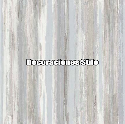 DSTXM244L36 - Papel Pintado Rayas Azul, Marron, Blanco Roto y Beige
