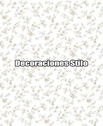 DSVAL172L41 - Papel Pintado Flores Beige y Blanco