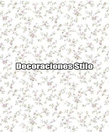DSVAL172L42 - Papel Pintado Flores Rosa, Beige y Blanco