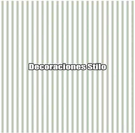 DSVAL172L72 - Papel Pintado Rayas Verde y Blanco