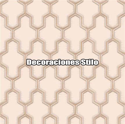 DSWAF121L022 - Papel Pintado Geométrico Dorado y Beige