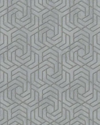 Papel Pintado Geométrico Gris Cemento