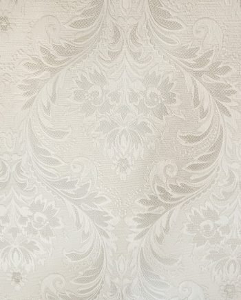 Papel pintado vinílico Limonta Wall ref. 93207 con estampado damasco clásico en tonos crema y beige.